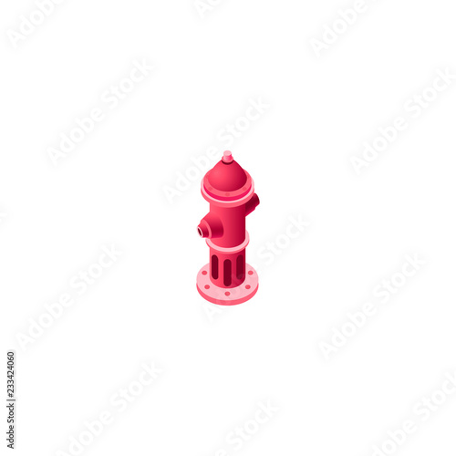 Isometric icon fire hydran