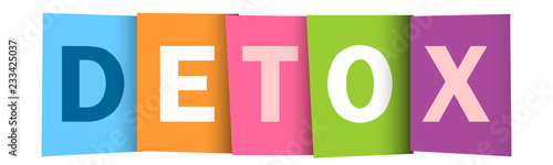 DETOX Colorful Vector Letters Icon