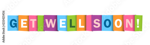 GET WELL SOON Colorful Letters Banner