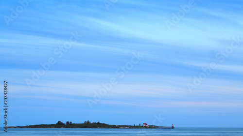 Island Lighthouse And Ocean Panorama