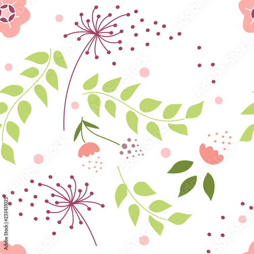 Flower pollen pattern. Seamless pattern. Natural closeup, blooming.