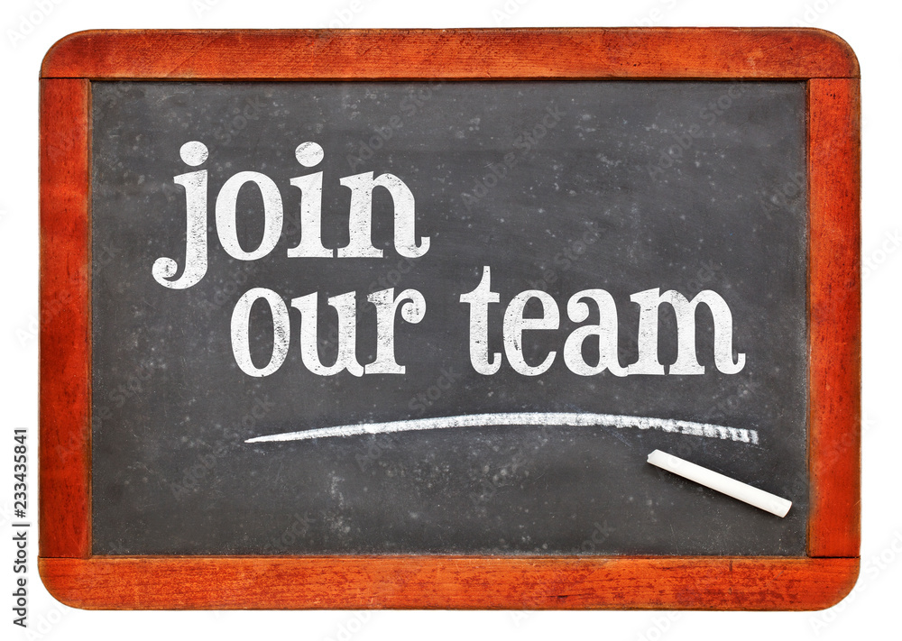 Fototapeta premium Join our team blackboard sign