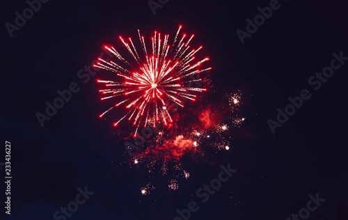 Colorful firework for New Year celebration, Abstract holiday background