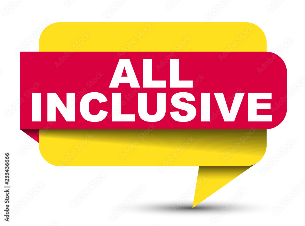 red vector banner all inclusive red vector banner all inclusive