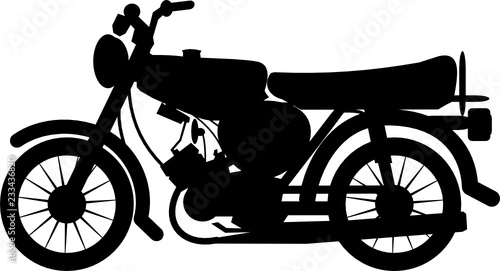 Obraz na płótnie Silhouette East Germany Scooter w salonie