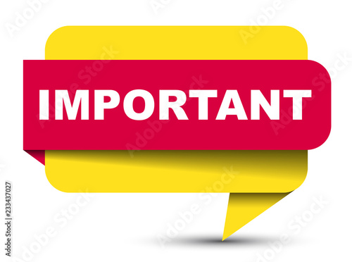 red vector banner important