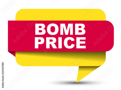 red vector banner bomb price