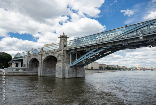 Pushkinsky (Andreyevsky) Bridge for pedestrians in Moscow, Russia