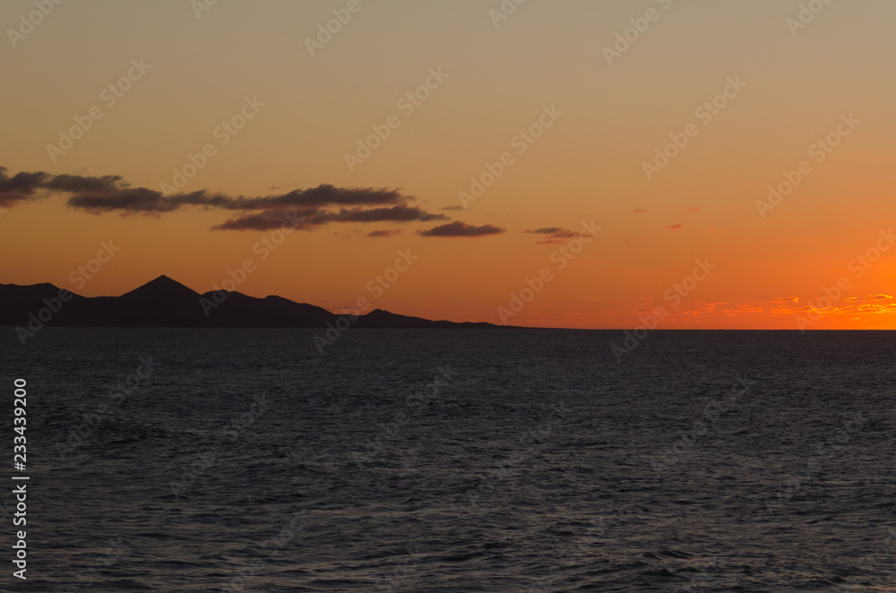 sunset. ocean landscape