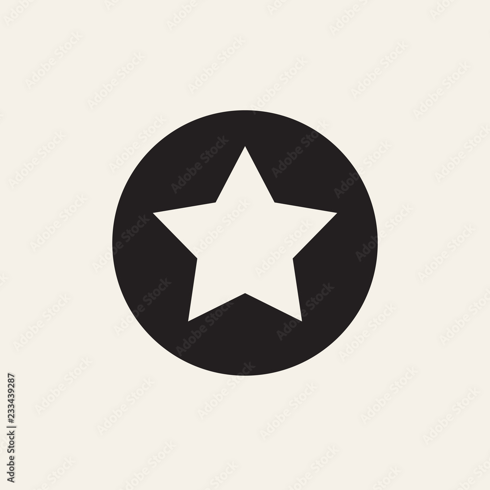 Star in circle icon, simple colorless symbol Star in circle icon, simple colorless symbol