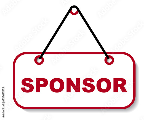 red vector banner sponsor