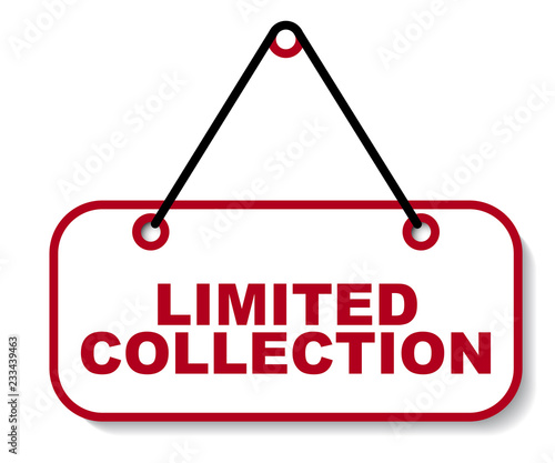 red vector banner limited colection