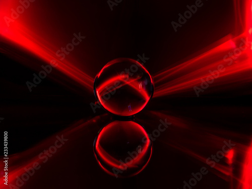 Schilderij op canvas A light painting image that features an abstract X-Wing looking space craft