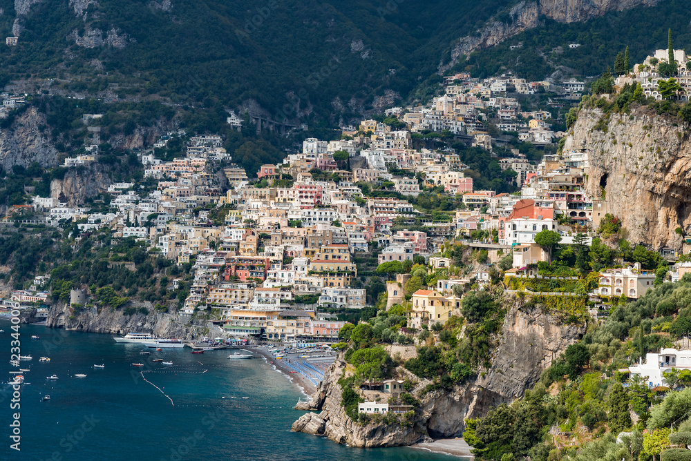 Positano an der Amalfiküste; Italien