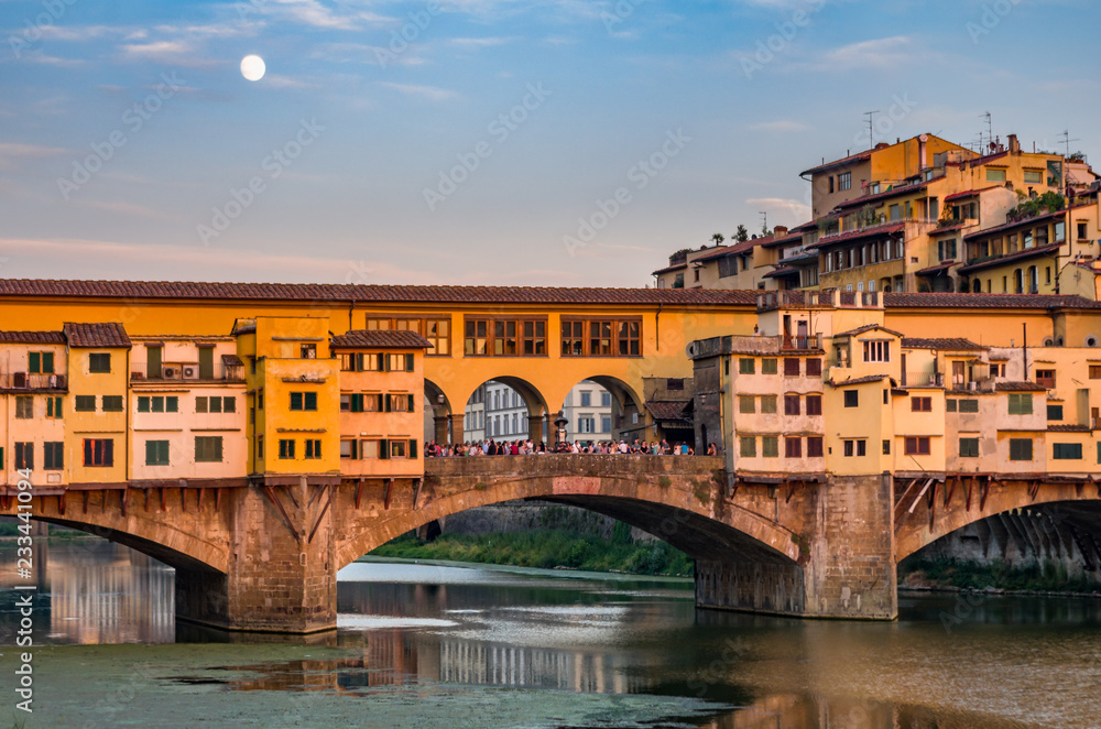 Fototapeta premium Ponte Veccio o zachodzie słońca