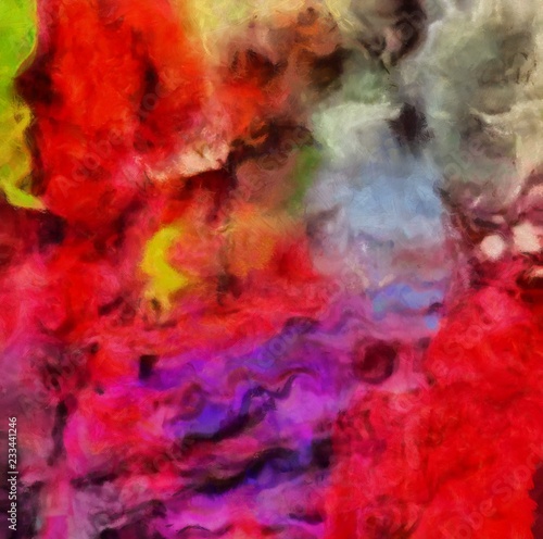 Detailed close-up grunge multi color abstract background. Dry brush strokes hand drawn oil painting on canvas texture. Creative simple pattern for graphic work, web design or wallpaper. 