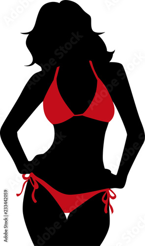 Sexy woman posing silhouette