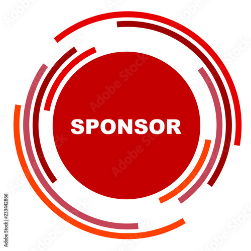 red vector banner sponsor