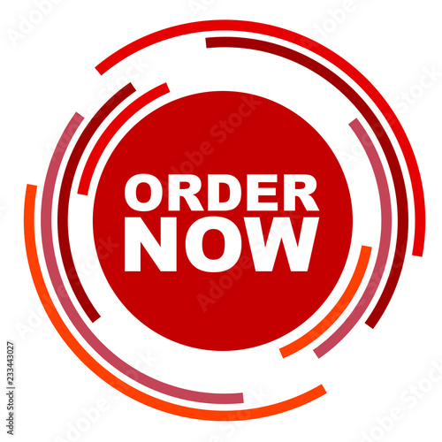 red vector banner order now