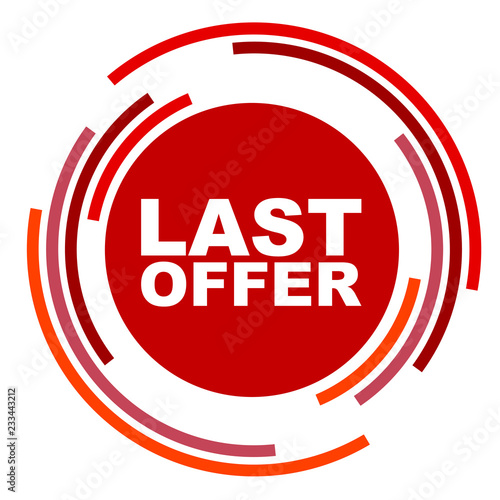 red vector banner last offer