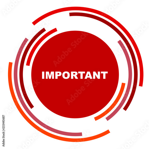 red vector banner important