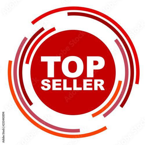red vector banner top seller