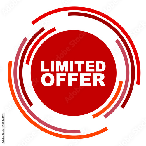 red vector banner limited offer