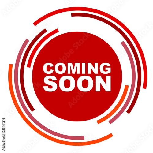 red vector banner coming soon
