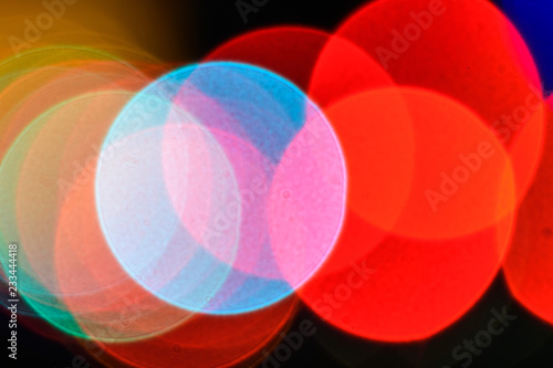Background bokeh of bright colorful lights; abstract background