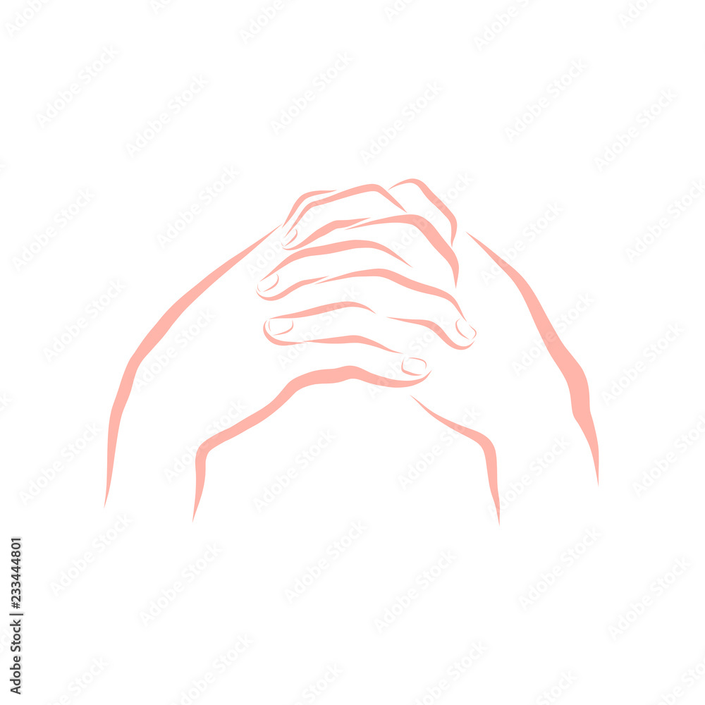 Hands of a praying woman, repentance or thanksgiving to God Hands of a praying woman, repentance or thanksgiving to God