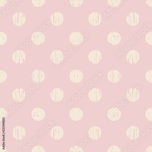 Scratched light texture. Old paint background. Seamless cute pattern for decor. Beige and pink. Childhood. Vector Eps10.