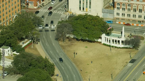 Aerial Book Depository Dealey Plaza assassination JFK Dallas