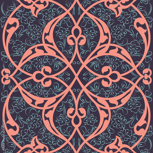 Iznik tile seamless pattern...