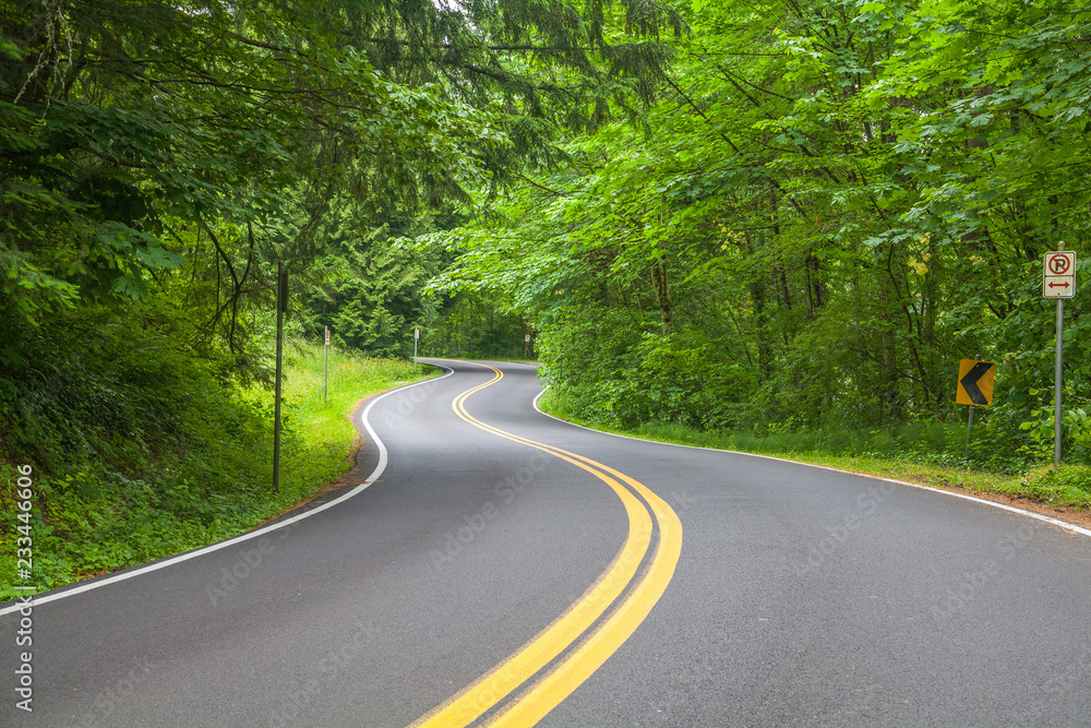 Obraz premium Curvy Highway Portland Oregon
