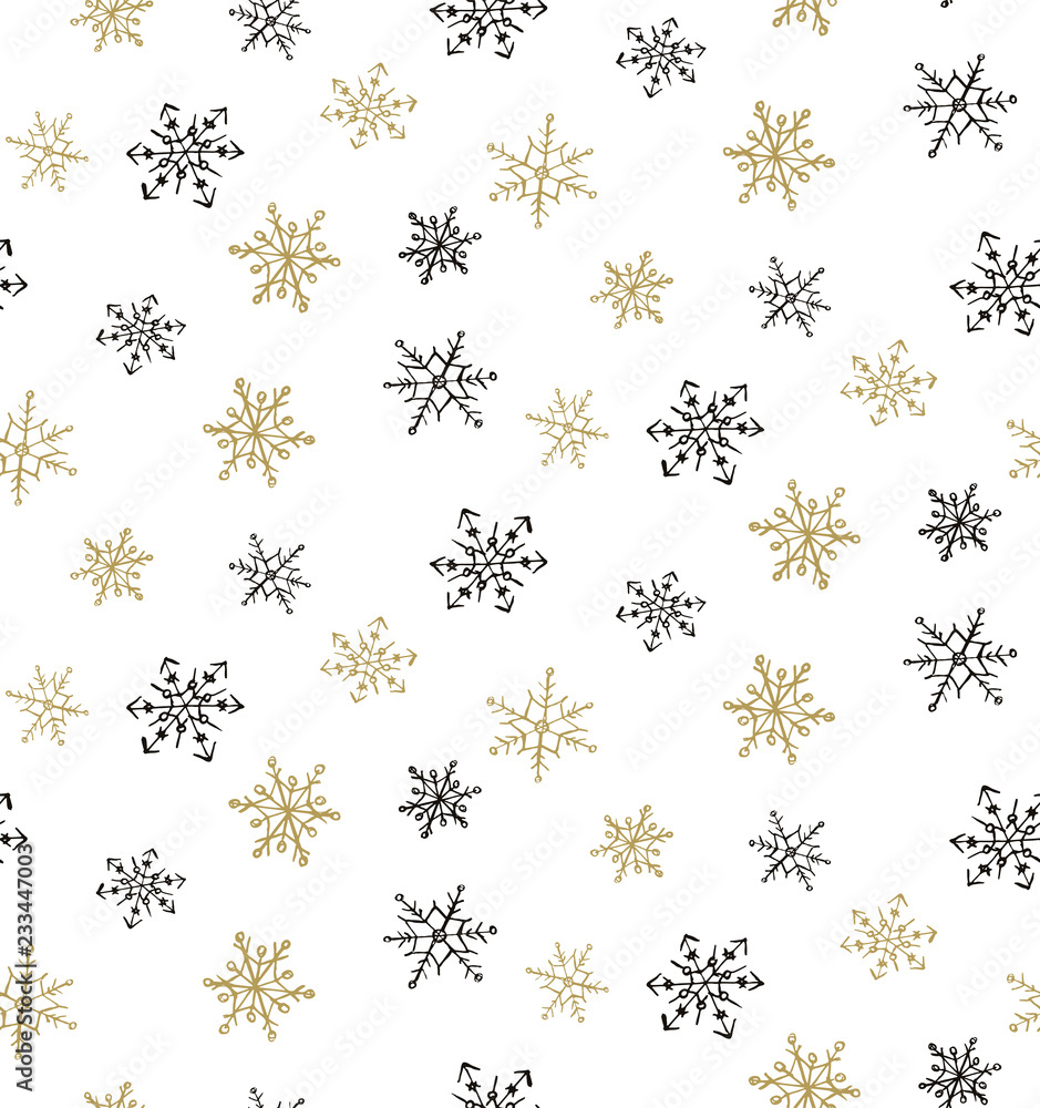 custom made wallpaper toronto digitalSeamless pattern of snowflakes sketches.