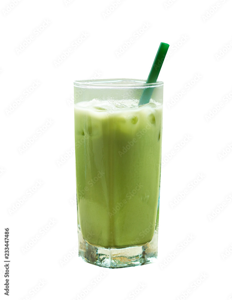 Home made Matcha iced green tea with milk, Latte Tea with Milk Home made Matcha iced green tea with milk, Latte Tea with Milk