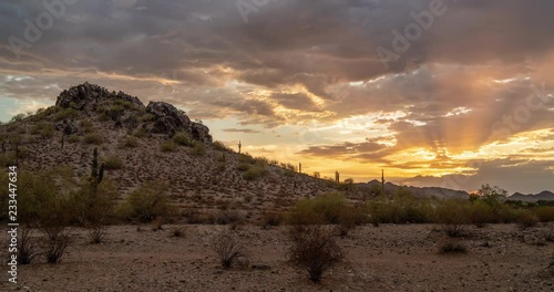 Desert Mountain Sunset Timelapse