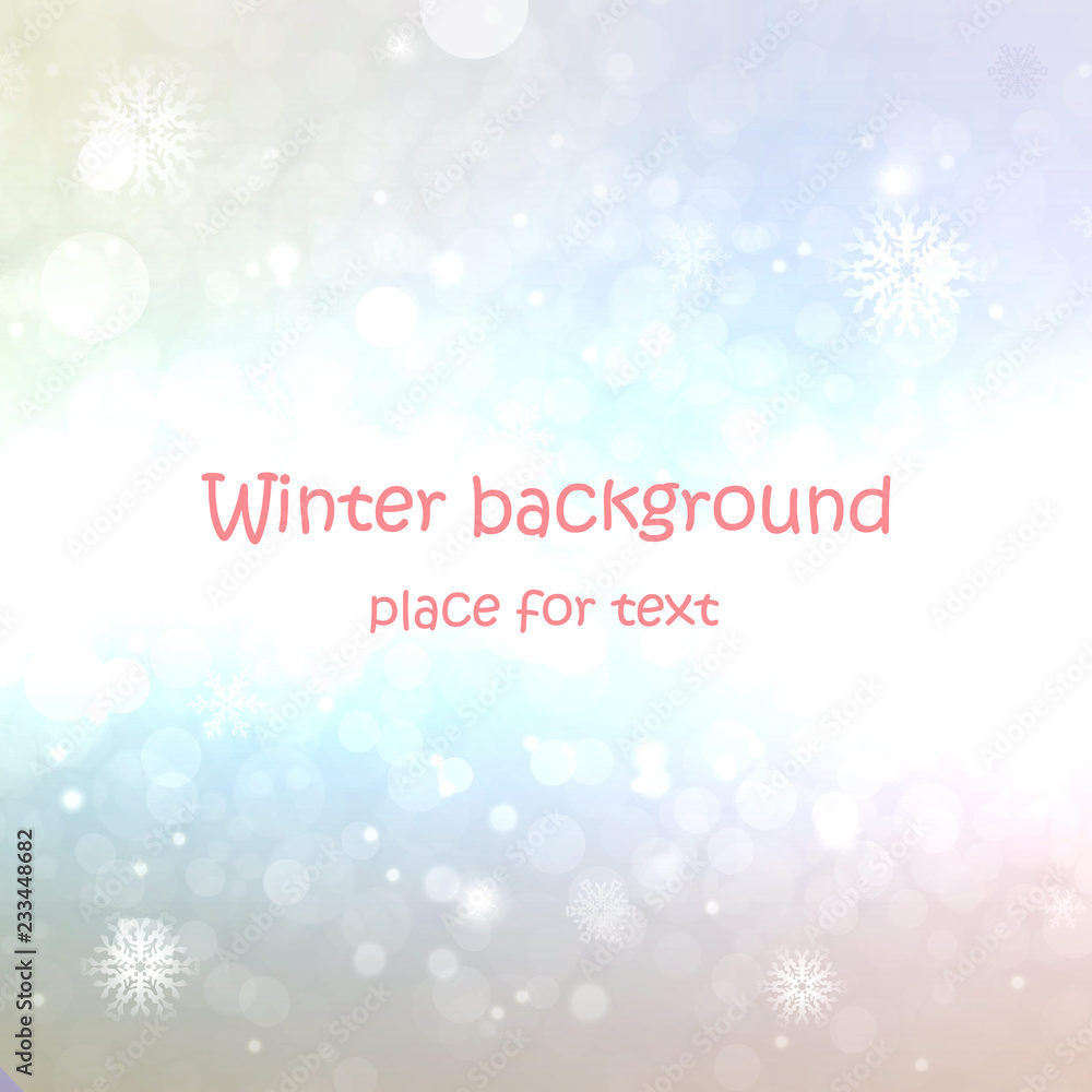 Fototapeta premium winter christmas background with snow. Vector illustration