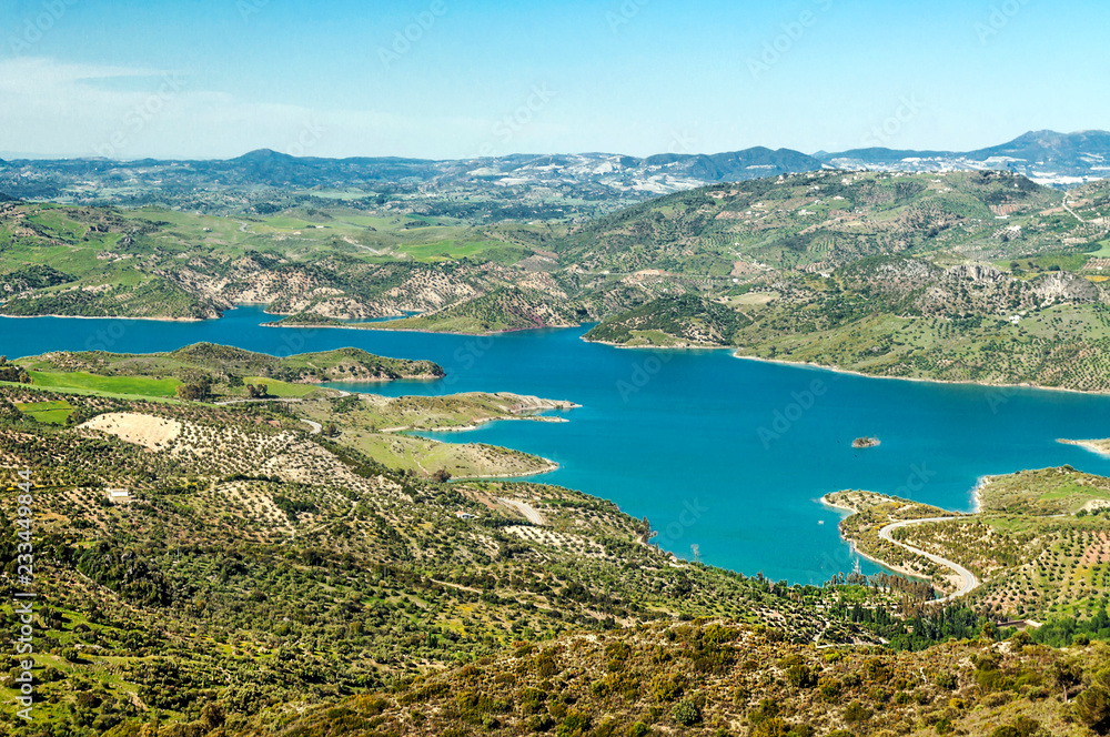 Lake in the fields of Andalusia