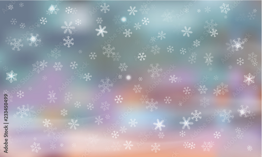 background with snowflakes. Vector. winter background