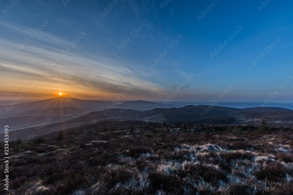 Areal view from Black Mountain, Clermont Carn, Co Louth, Ireland.