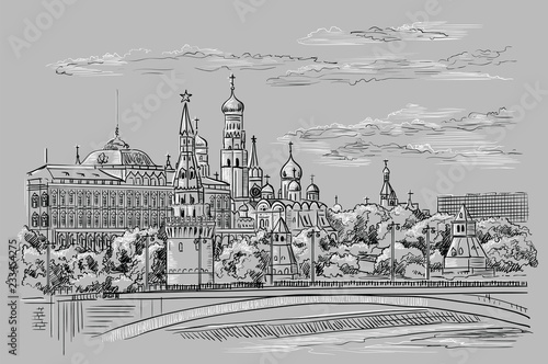 Vector grey Moscow-1