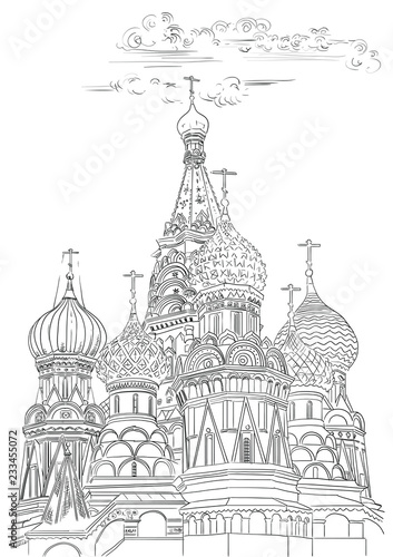 Vector hand drawing Moscow-6