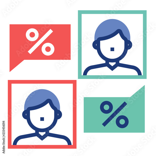 Negotiation FlatOutline illustration