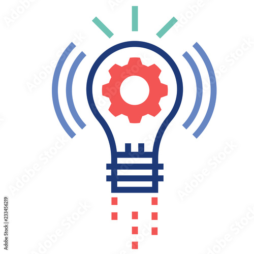 Innovation solution FlatOutline illustration