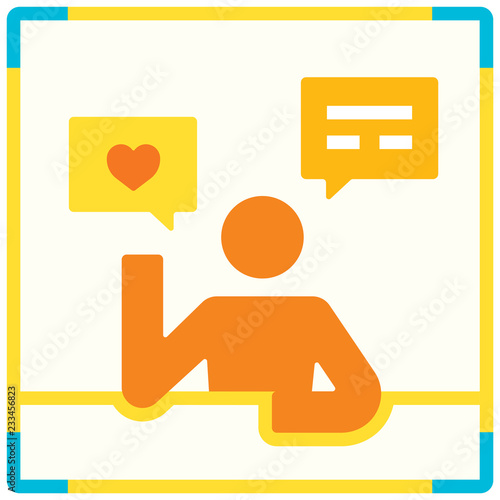 Vlog review content flat illustration