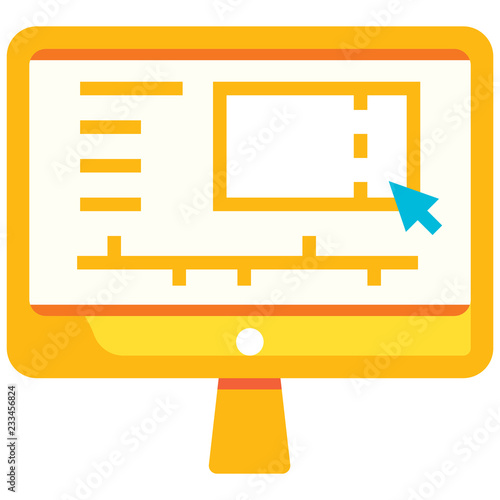 Video editor flat illustration