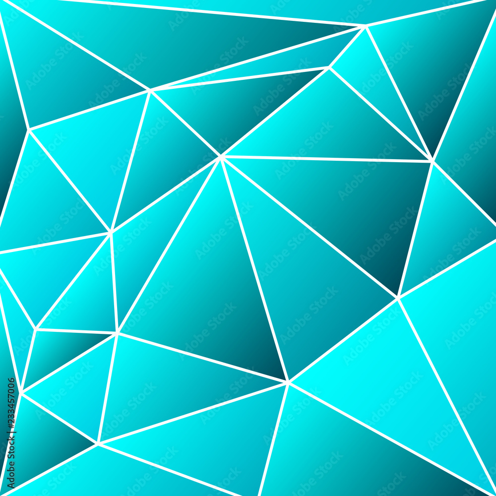 abstract vitrage - triangular shades of azure grid