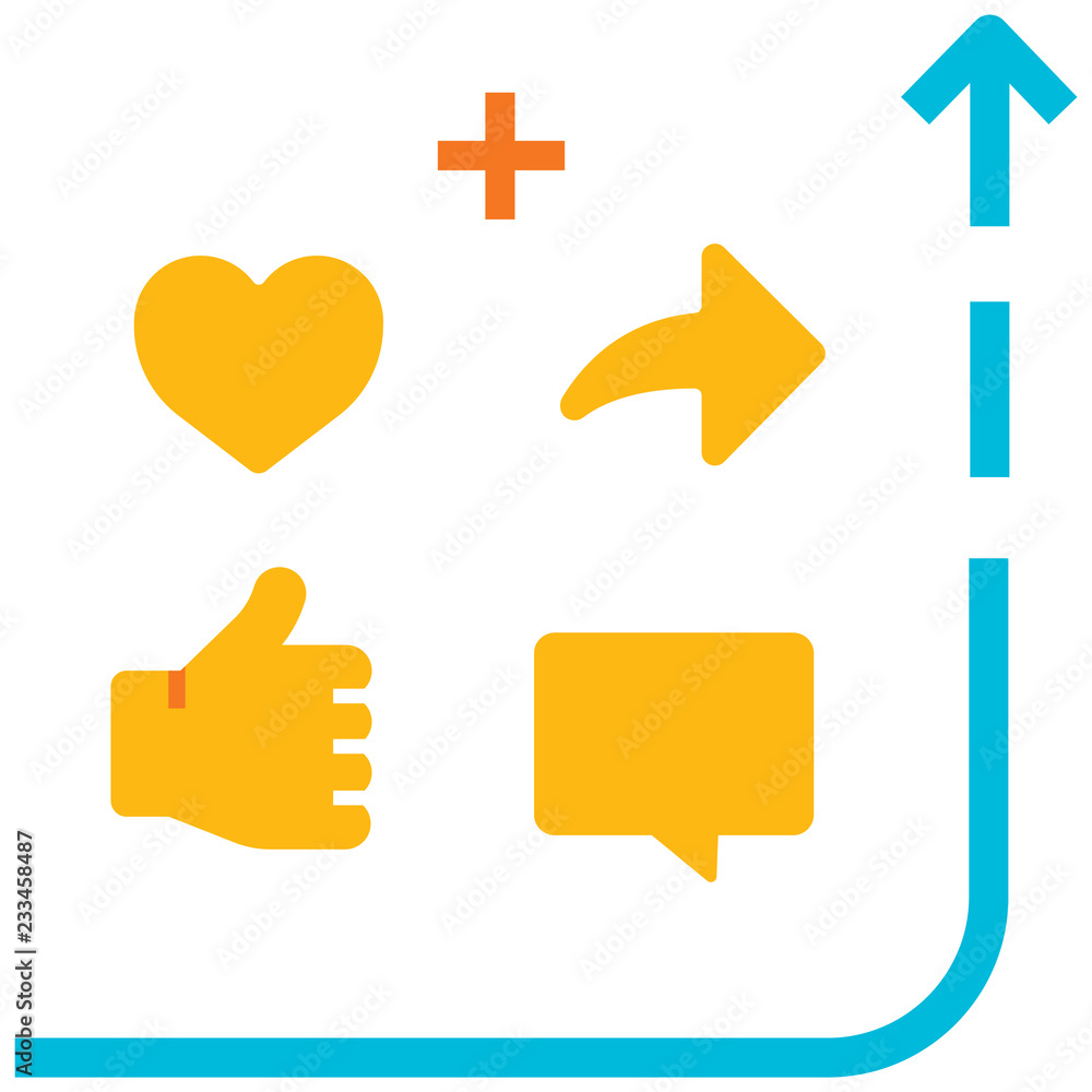 Fototapeta premium High engagement flat illustration