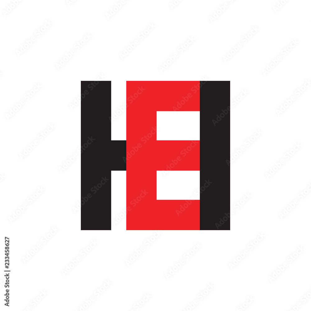 Obraz premium HE logo letter design